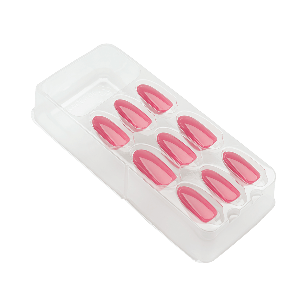 Bandeja com unhas autocolantes Kiss New York ImPress Amendoada Rose Quartz