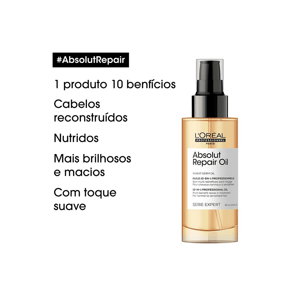 Lista dos 10 benefícios do Óleo Reparador Absolut Repair