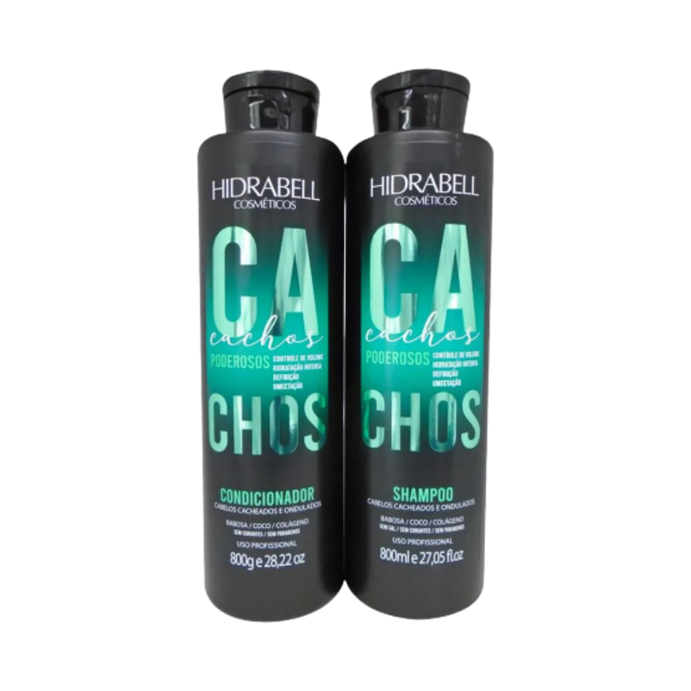Kit Hidrabell Cachos Poderosos 800ml - shampoo e condicionador