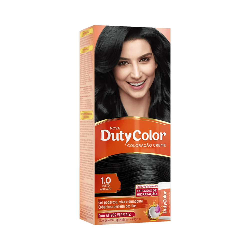 Embalagem frontal Coloração DutyColor 1.0 Preto Azulado