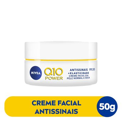 NIVEA Creme Facial Antissinais Q10 Power Dia FPS 30 Pele Mista a Oleosa 50g  50g