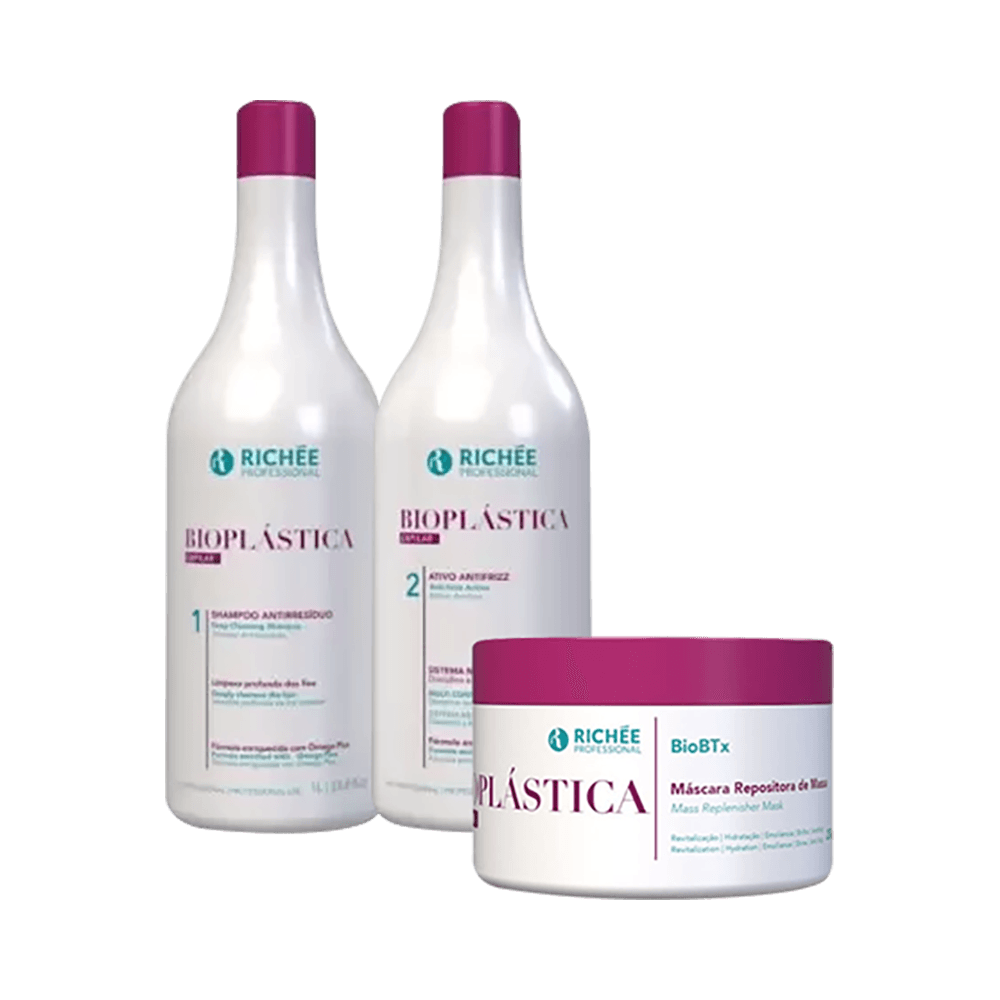 Kit-Richee-Shampoo---Ativo-Antifrizz-Bioplastica-1000ml---Mascara-Biobtx-250g-7898594742337