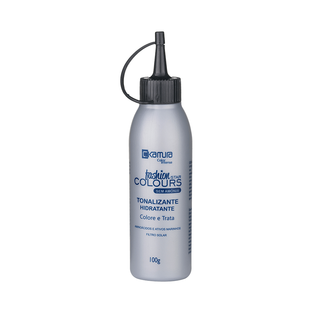 Frasco com aplicador do Tonalizante C.Kamura Fashion Star Colours Cobalt Blue
