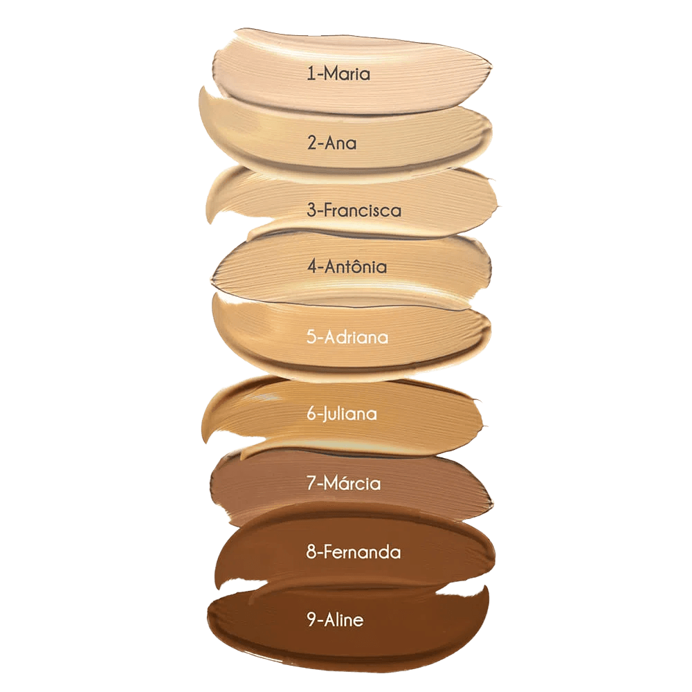 Swatch da base Boca Rosa Beauty by Payot em pincelada mostrando textura cremosa mate