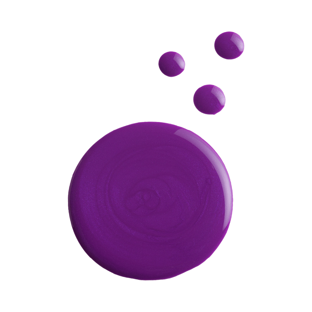 Gota de esmalte roxo Lenda Colorida com acabamento cremoso e brilho