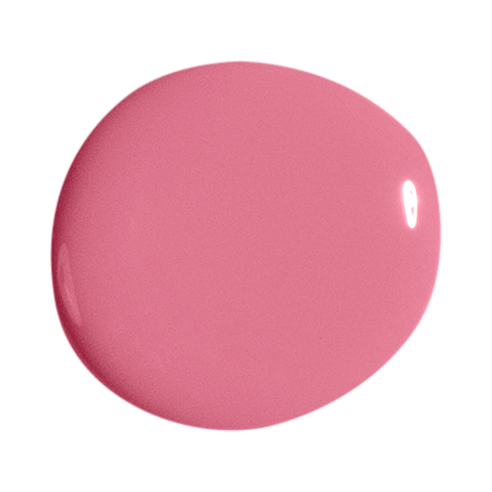 Gota de esmalte rosa mostrando textura cremosa e brilho