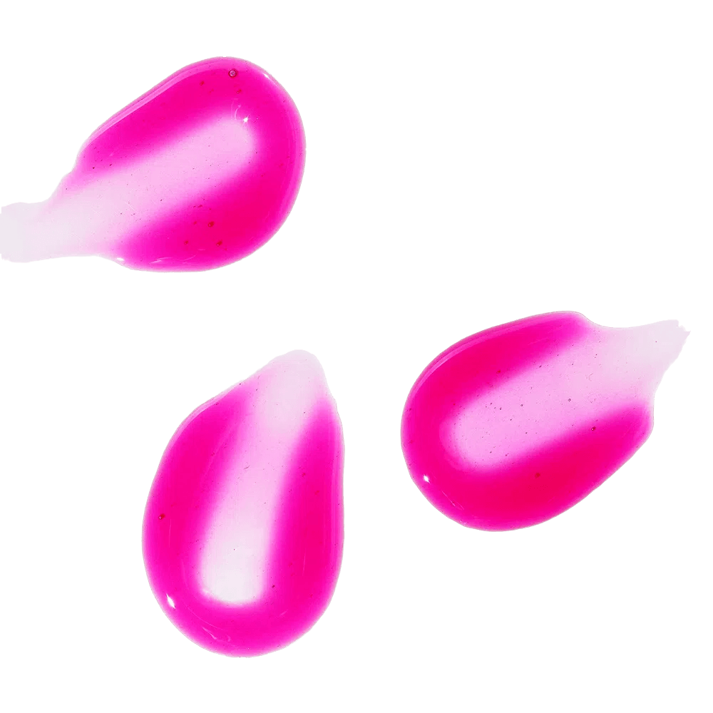 Gotas do gloss Lipchilli mostrando textura brilhante e pigmentação