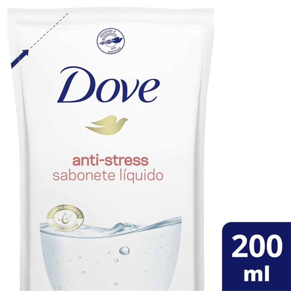 Frontal do Sabonete Líquido Dove Micelar Anti Stress 200ml em embalagem branca
