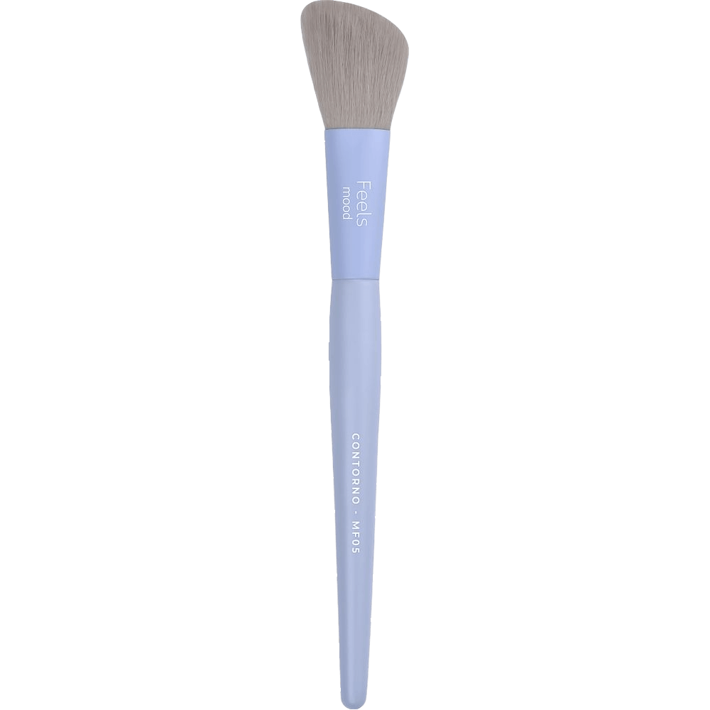 Pincel para contorno MF05 Ruby Rose Feels Mood com cabo azul claro e cerdas cinza