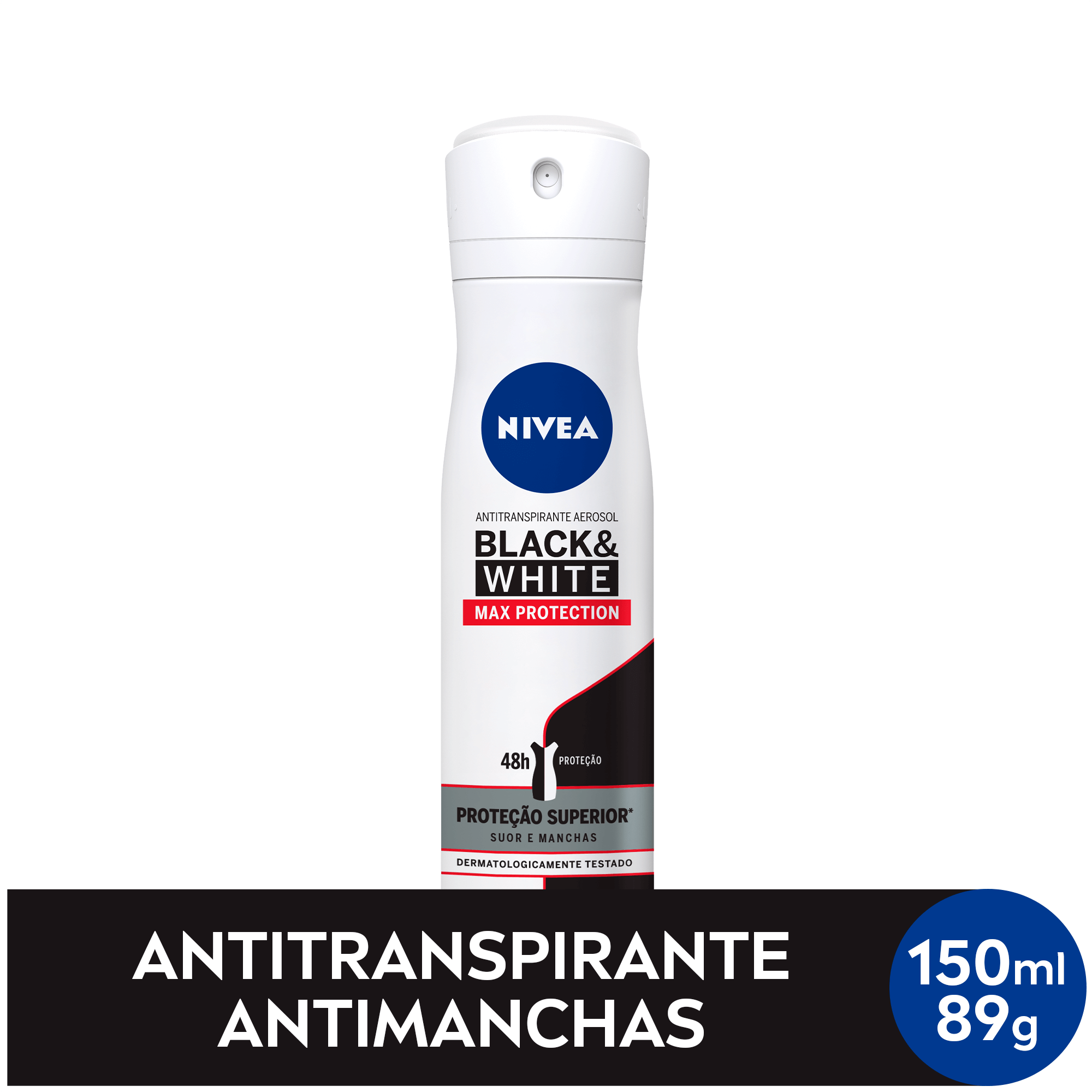Desodorante NIVEA Black & White Max Protection 150ml frontal