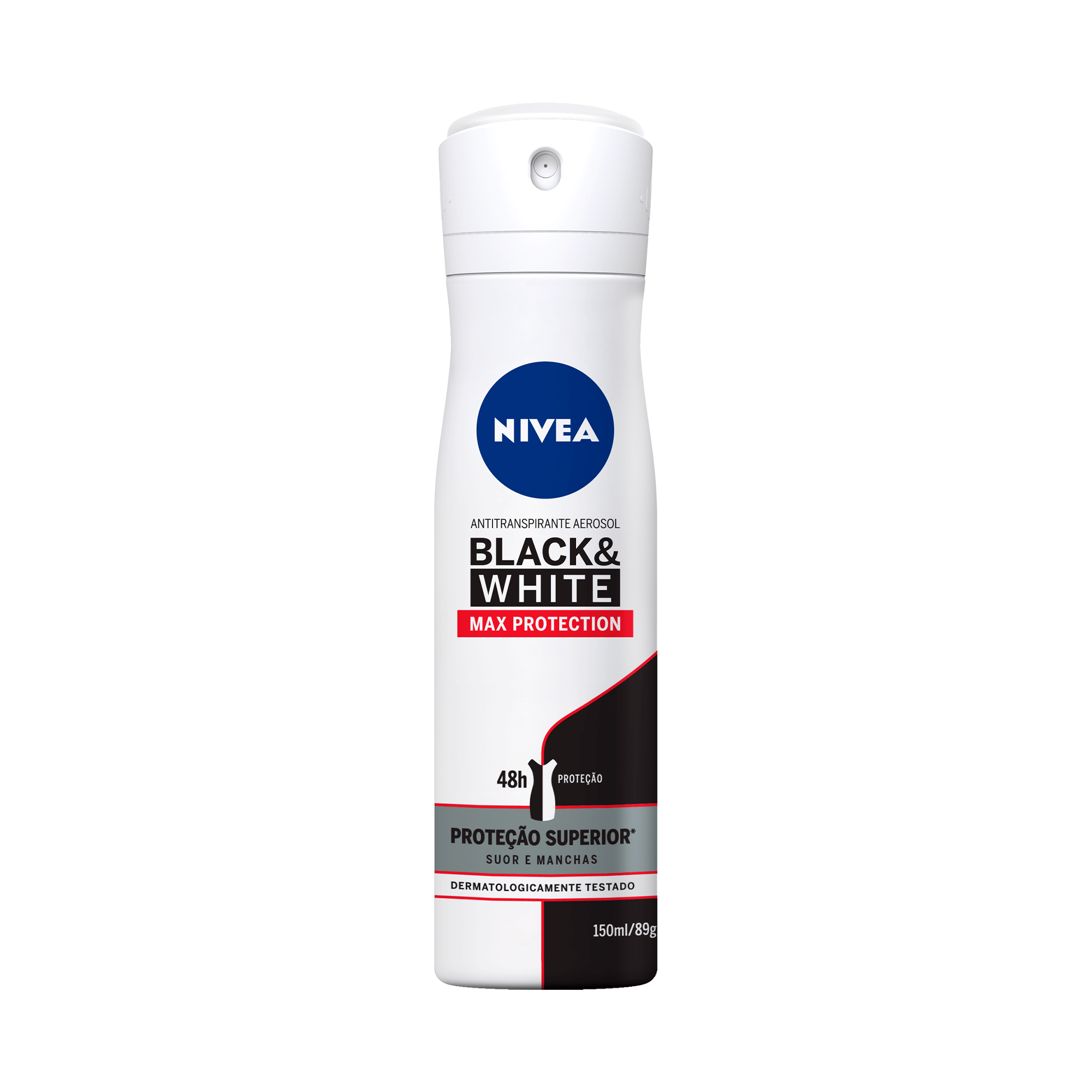 Detalhe do frasco do desodorante NIVEA B&W 150ml
