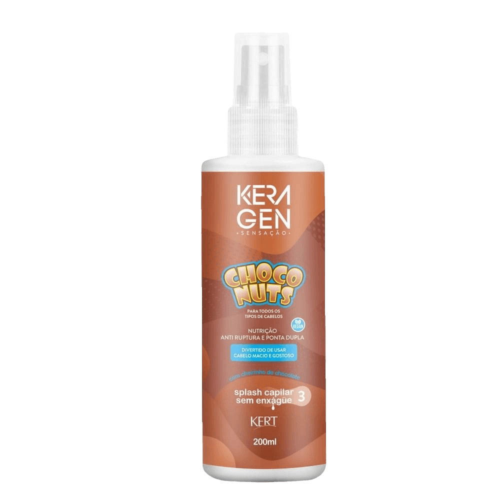 Leave-in Kert Keragen Choco Nuts 200ml - embalagem spray