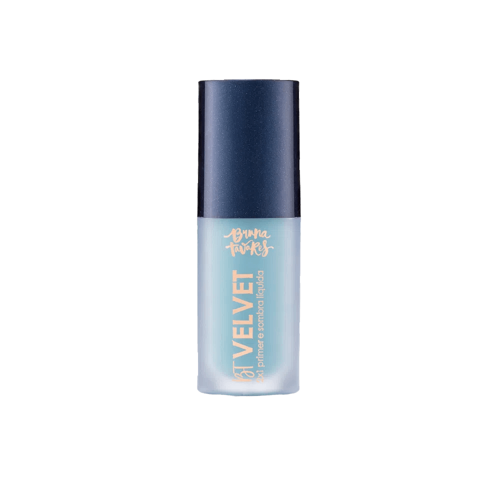 Frasco do Primer e Sombra Líquida Bruna Tavares BT Velvet Mintblue