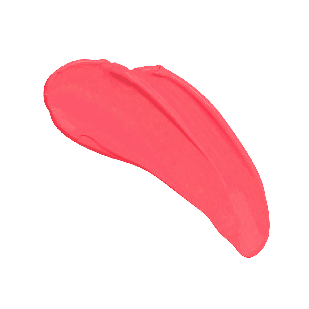 Swatch do blush líquido Frederika mostrando textura e acabamento luminoso