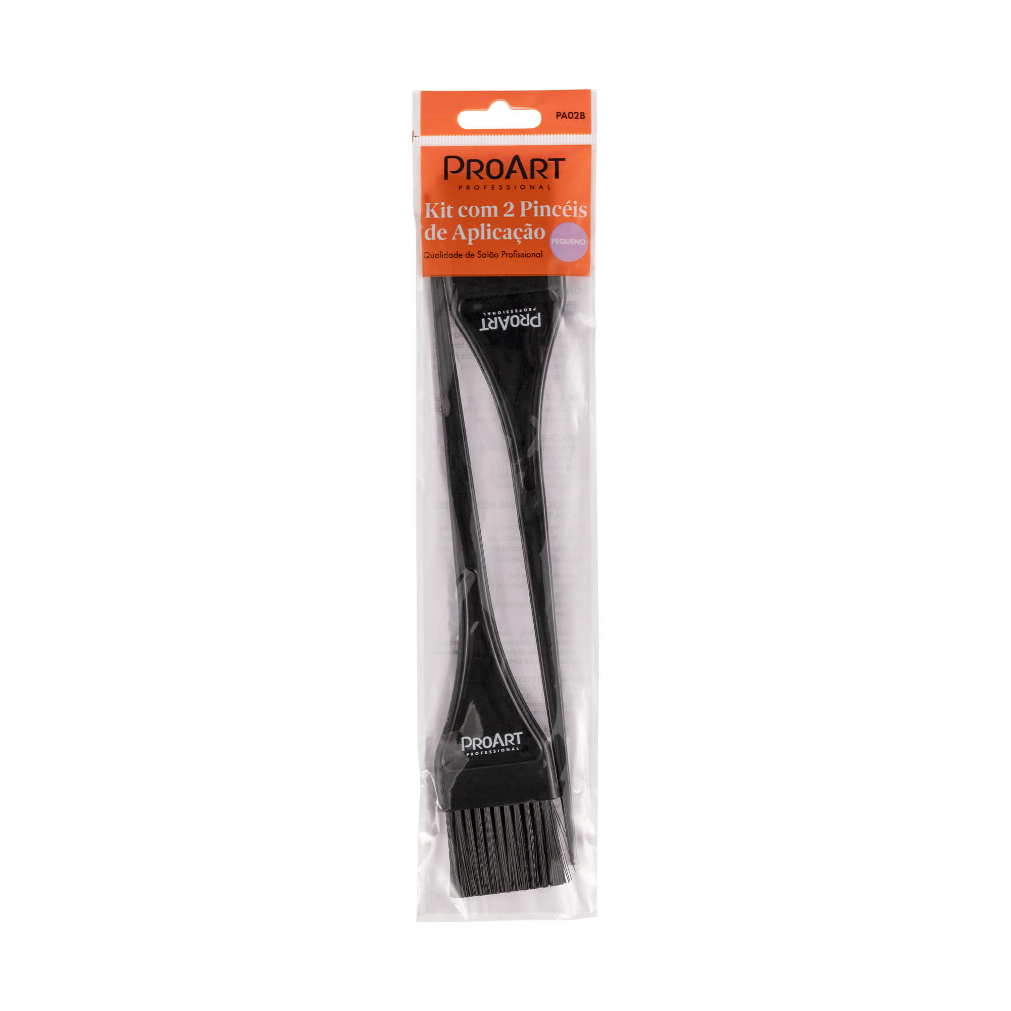 Embalagem frontal do Kit Proart 2 pincéis de aplicação pequeno