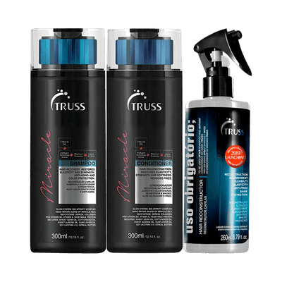 Kit-Truss-Miracle-Shampoo-300ml---Condicionador-300ml---Spray-de-Tratamento-Uso-Obrigatorio-260ml