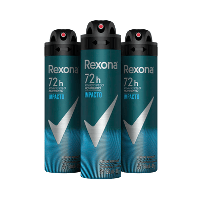 Desodorante-Antitranspirante-Aerosol-Masculino-Rexona-Impacto-72-horas-150ml-3-Unidades-150ml