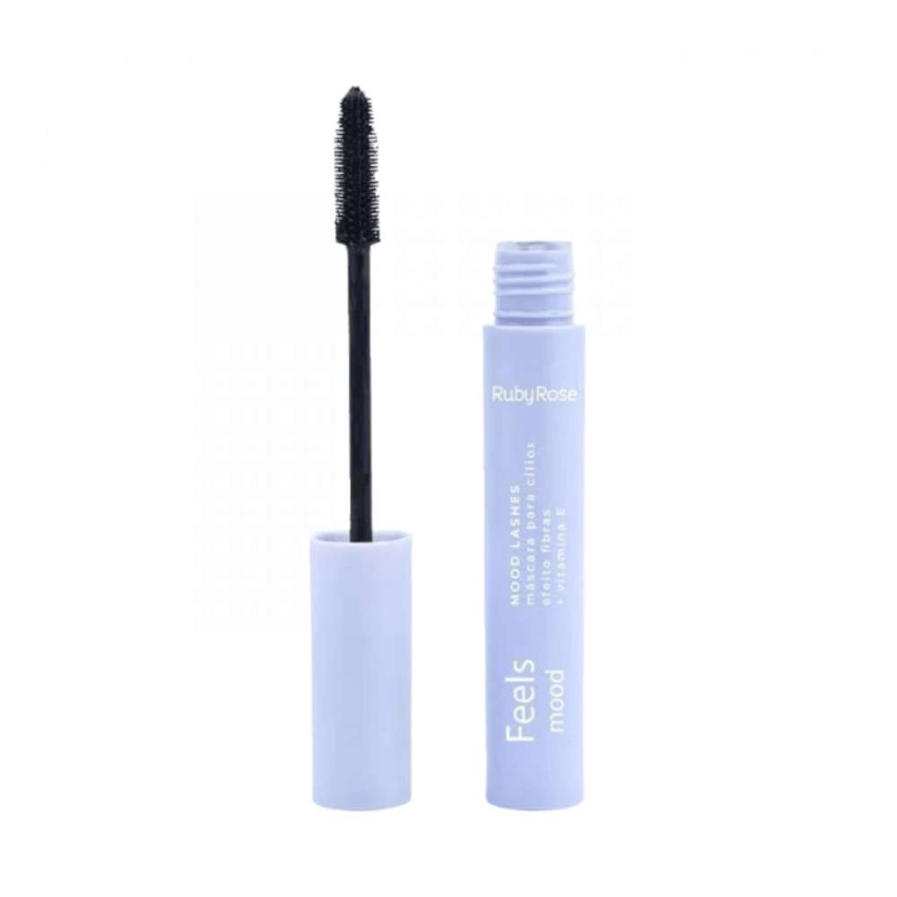 Máscara Feels Mood Lashes aberta com aplicador visível