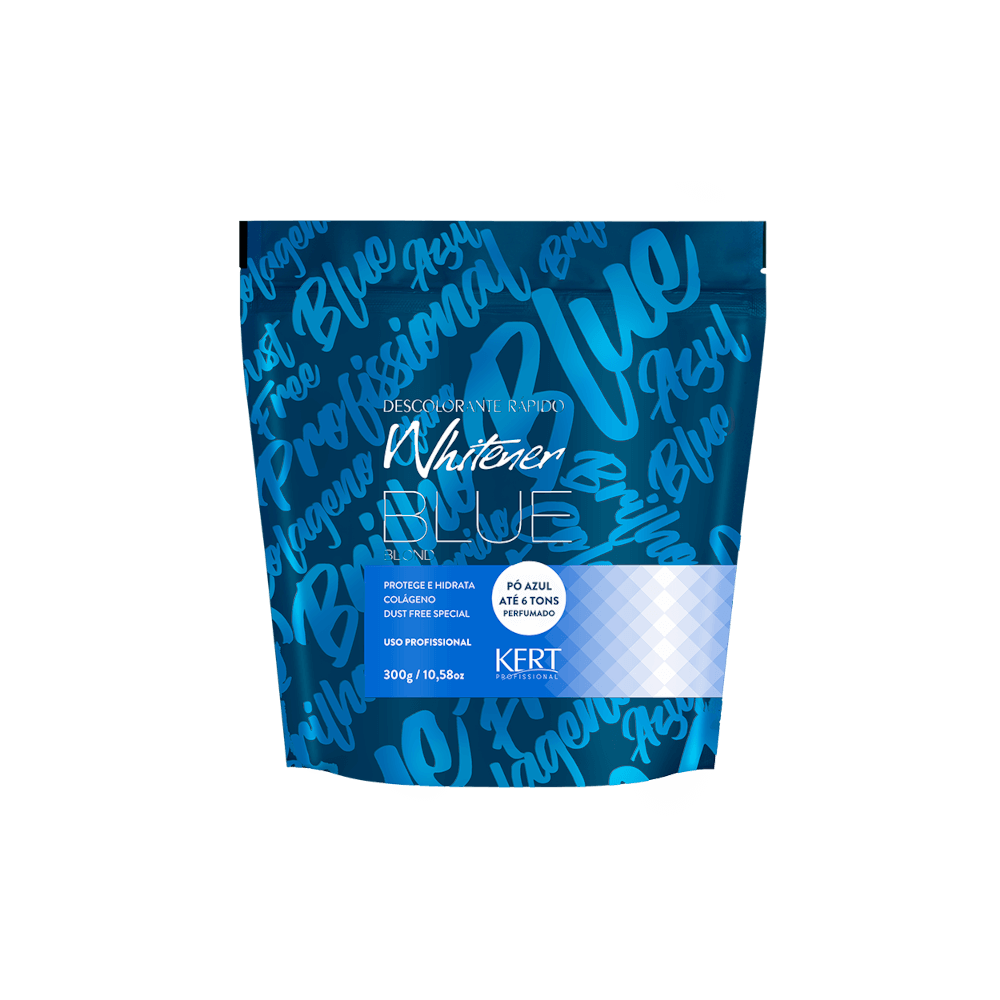 Pó Descolorante Kert Whitener Blue 4 Blond 300g - embalagem azul