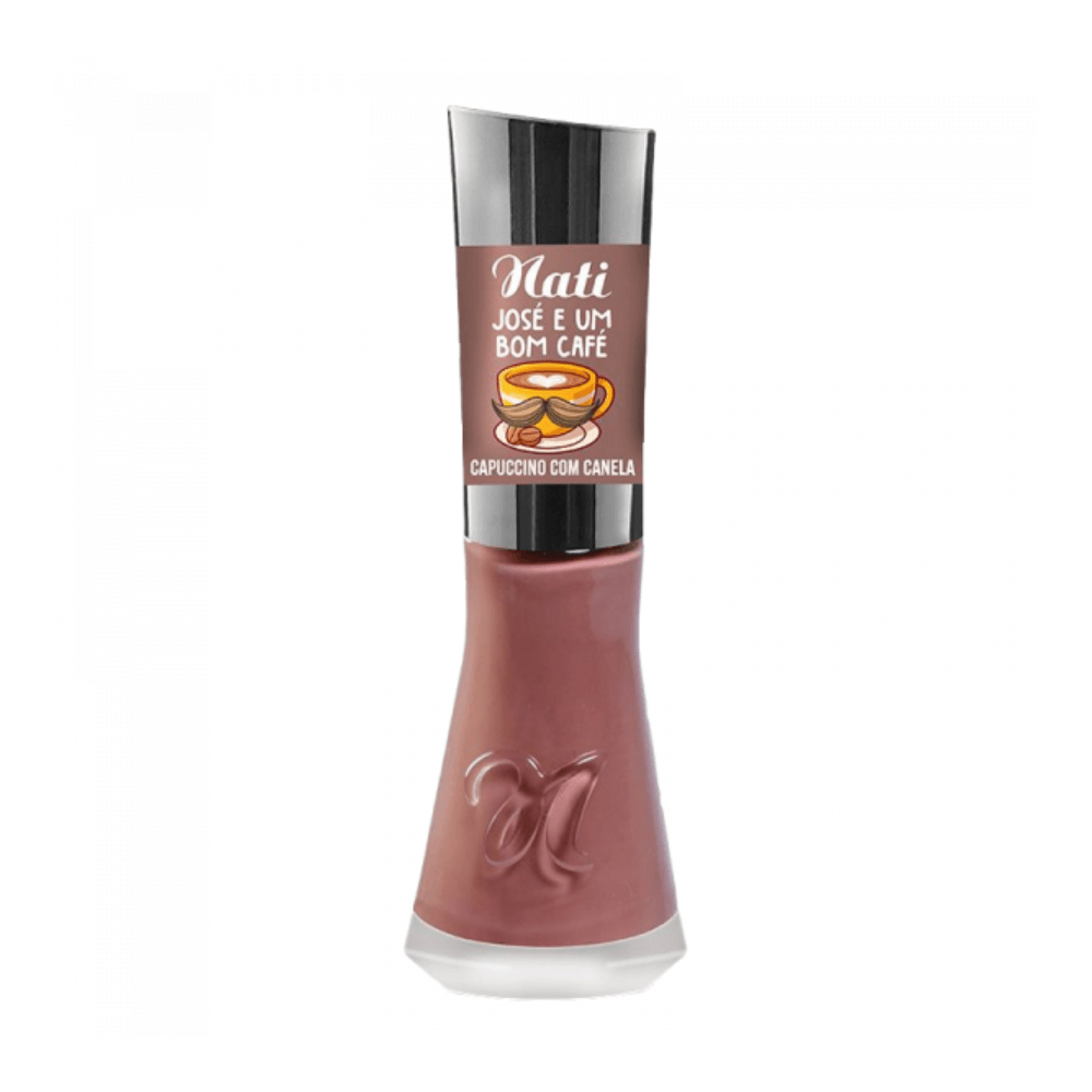 Frasco de esmalte Nati Capuccino com Canela - vista frontal