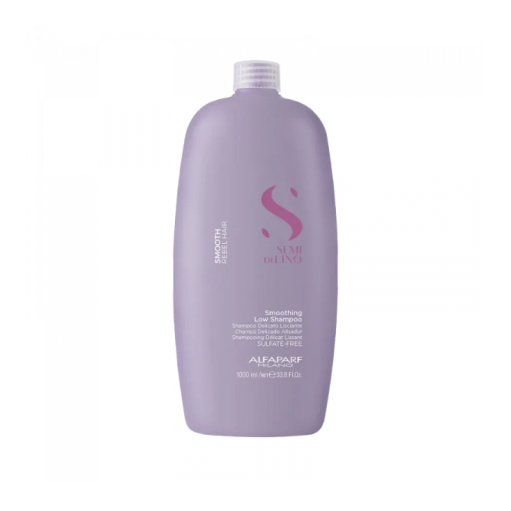 Shampoo Alfaparf Semi di Lino Smooth Smoothing 1000ml - embalagem lilás