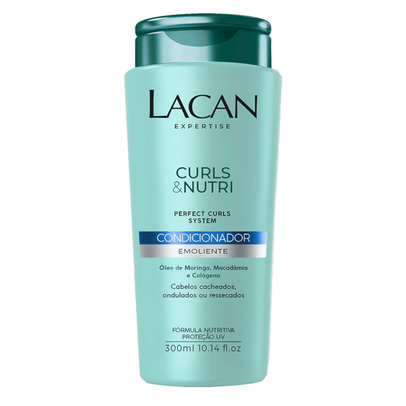 Condicionador Lacan Curls e Nutri 300ml - embalagem verde-menta