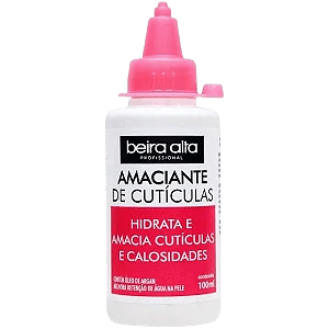 Frasco branco com bico dosador rosa da Beira Alta, Amaciante de Cutículas 100ml
