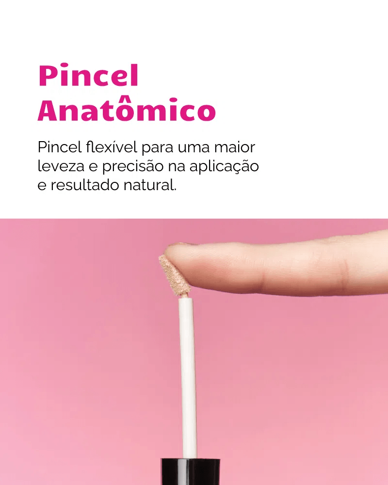 Detalhe do aplicador em esponja do Corretivo Líquido RK Super Fixo
