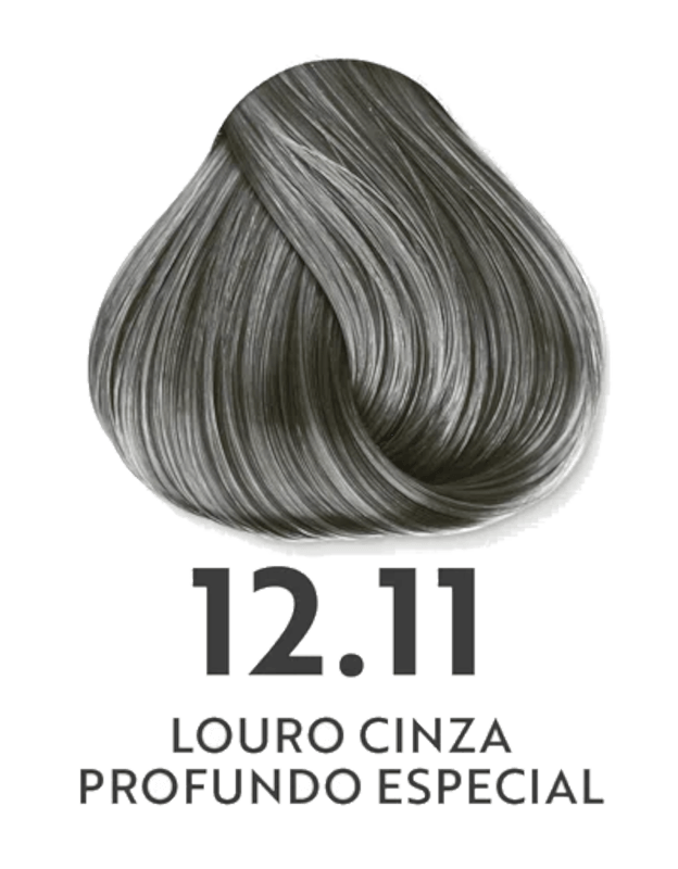 Amostra de cor 12.11 Louro Cinza Profundo Especial exibindo nuances frias e acabamento natural