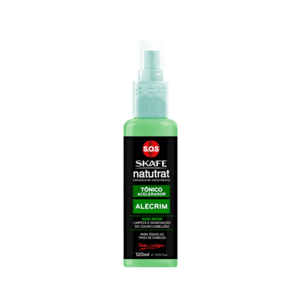 Tônico Acelerador Alecrim Skafe Natutrat S.O.S 120ml - frasco spray verde