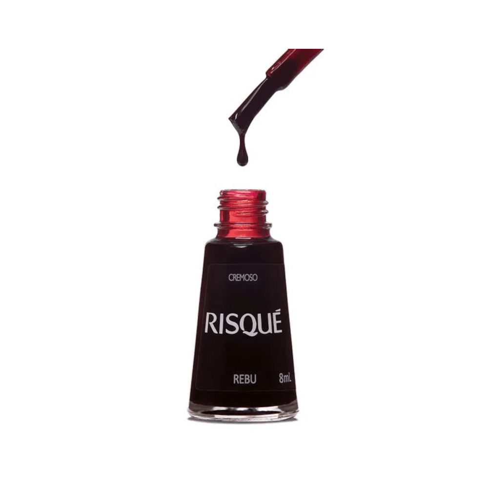 Esmalte Risqué Rebu 8ml - detalhe do pincel com gota