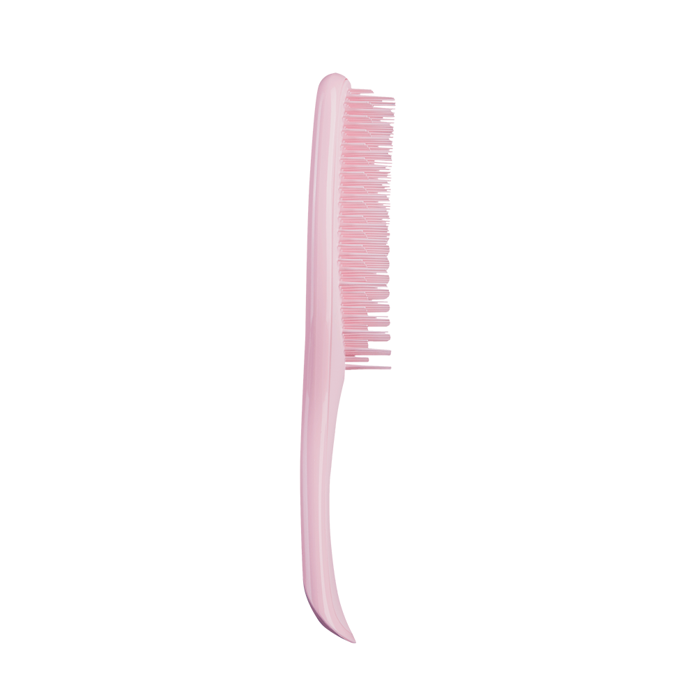 Escova Tangle Teezer Wet Detangler rosa vista lateral mostrando cerdas