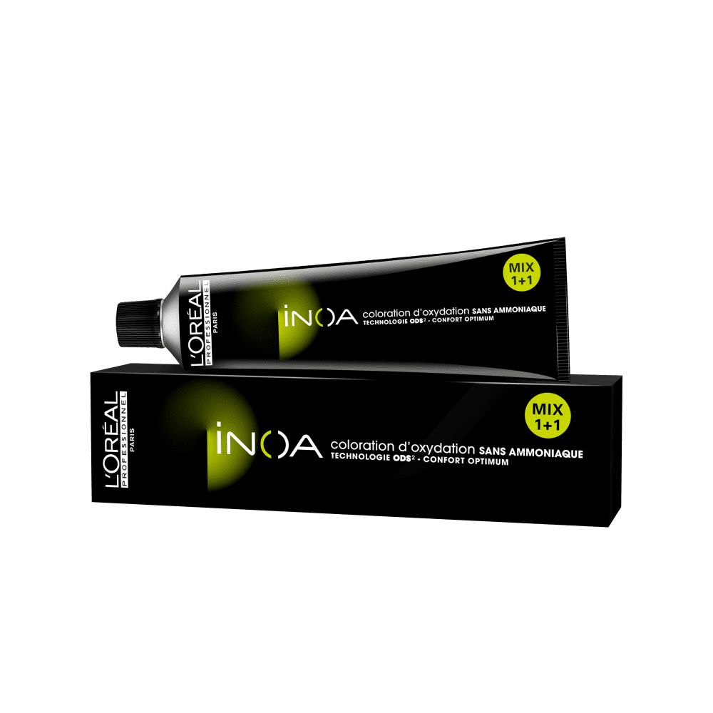 Tubo e caixa da coloração L'Oréal Professionnel Inoa 6.8 Louro Escuro Moka