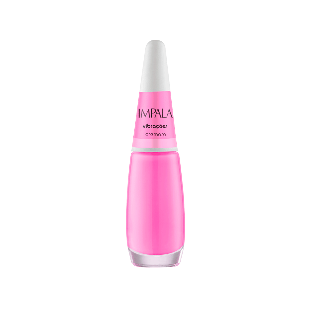 Frasco do Esmalte Impala Cremoso Vibrações em fundo branco