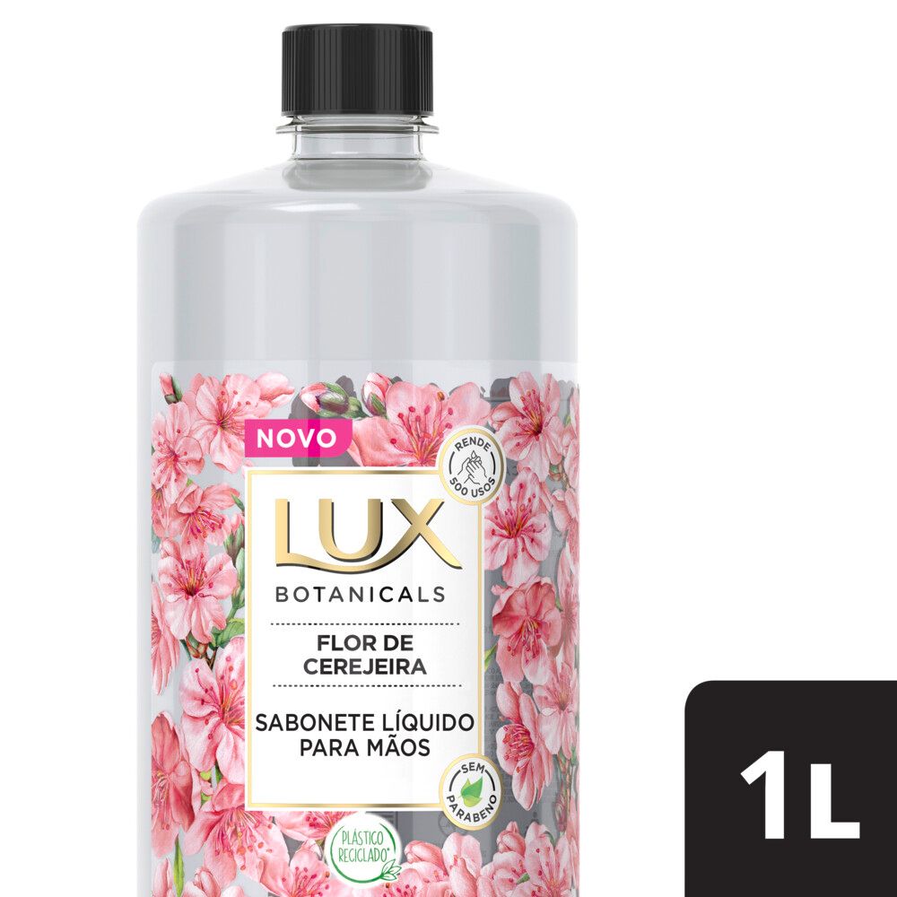Sabonete Líquido Lux Botanicals Flor de Cerejeira 1L - embalagem frontal