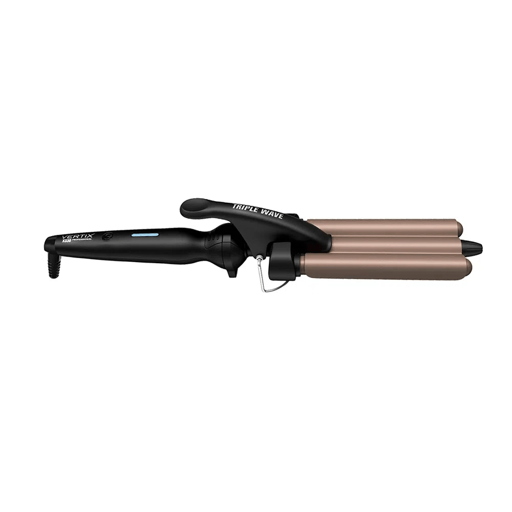 Modelador Vertix X330 com triplo tubo bronze e controle de temperatura