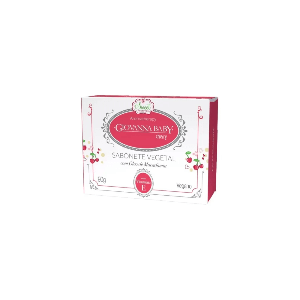 Sabonete em Barra Giovanna Baby Vegetal Cherry 90g - embalagem frontal