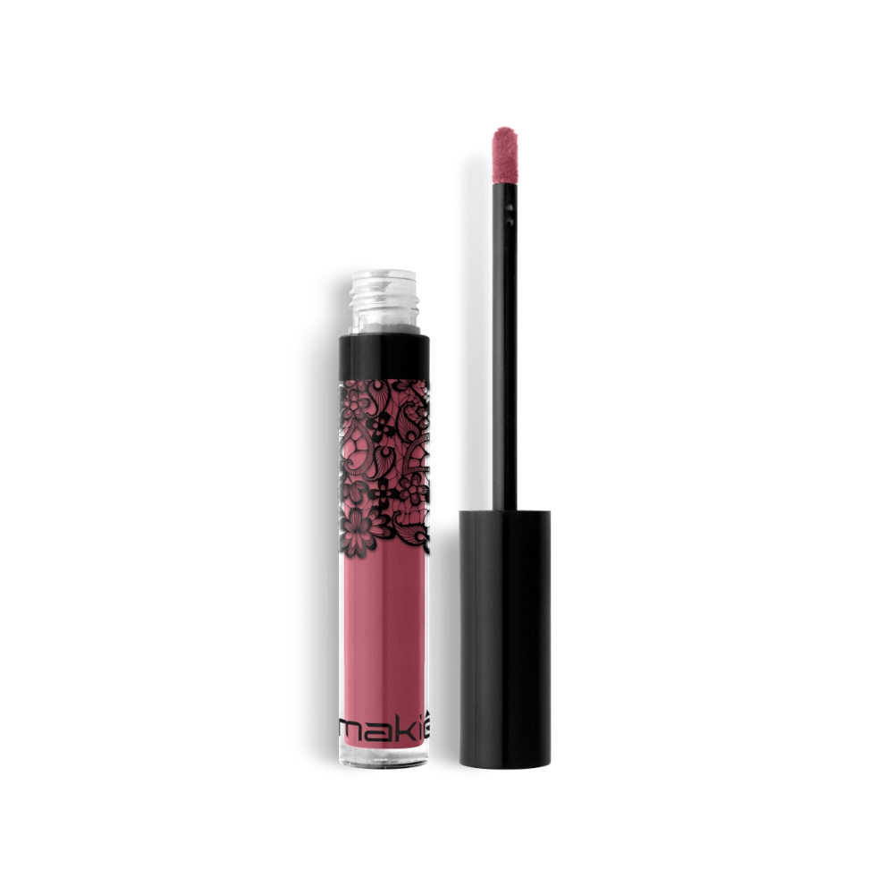 Batom Líquido Matte Makiê Yamka 4ml - embalagem transparente e aplicador