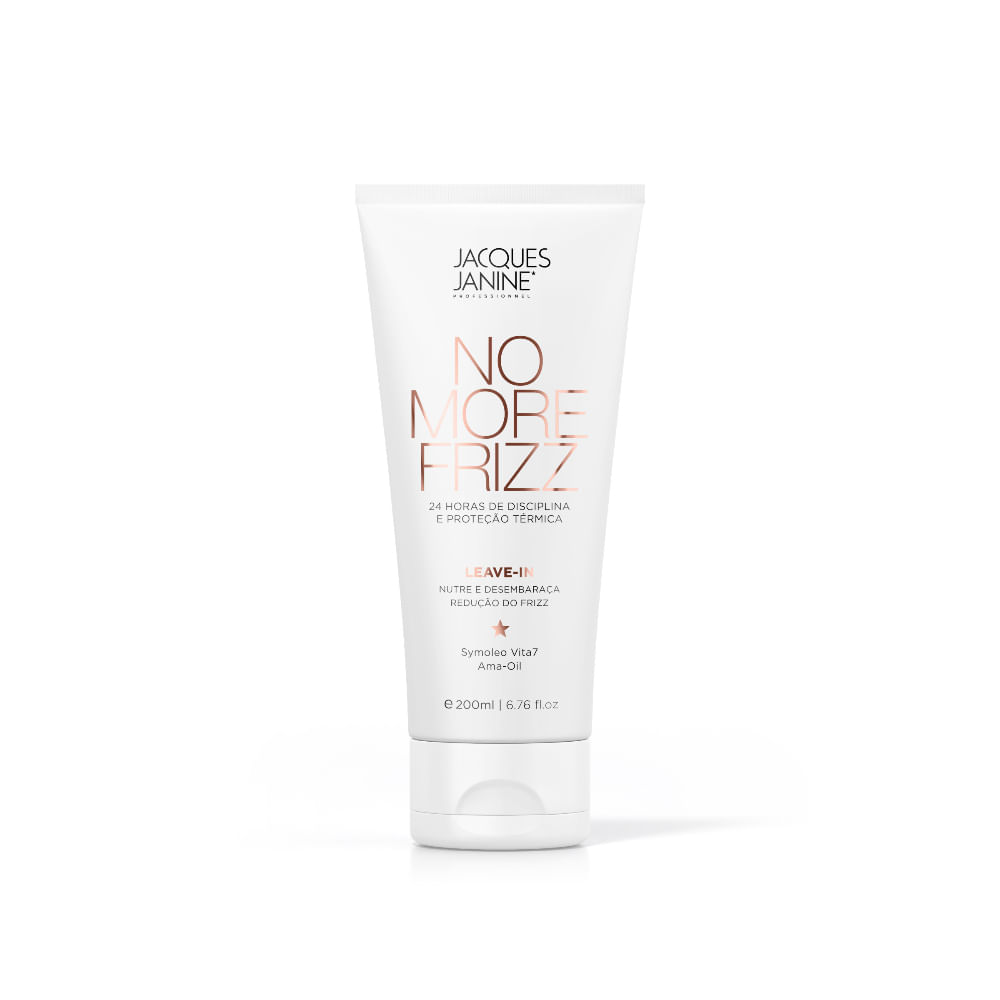 Leave-In Jacques Janine No More Frizz 200ml - Frasco branco frontal