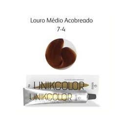Coloracao-Unikcolor-7.4-Louro-Medio-Acobreado-Gaboni-Professional-50g