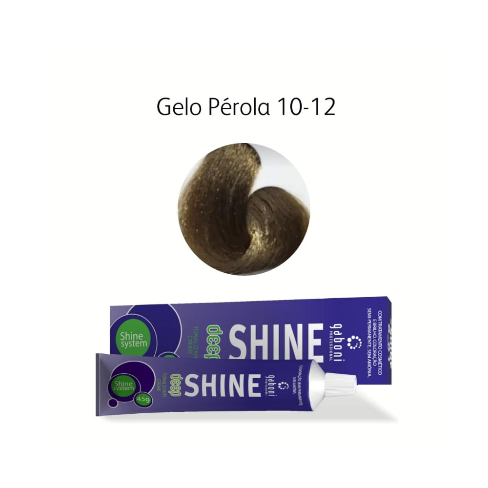 Tonalizante Gaboni Deep Shine 10-12 Gelo Pérola 45g - embalagem em tubo roxo
