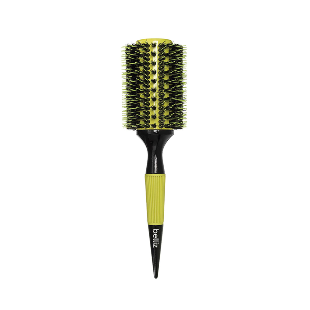Escova Belliz Madeira Premium Color Cer. 43 com cerdas mistas e cabo antiderrapante
