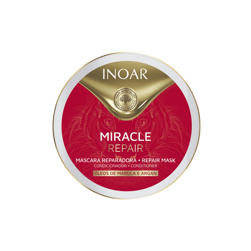 Tampa da Máscara Inoar Miracle Repair mostrando design e etiqueta