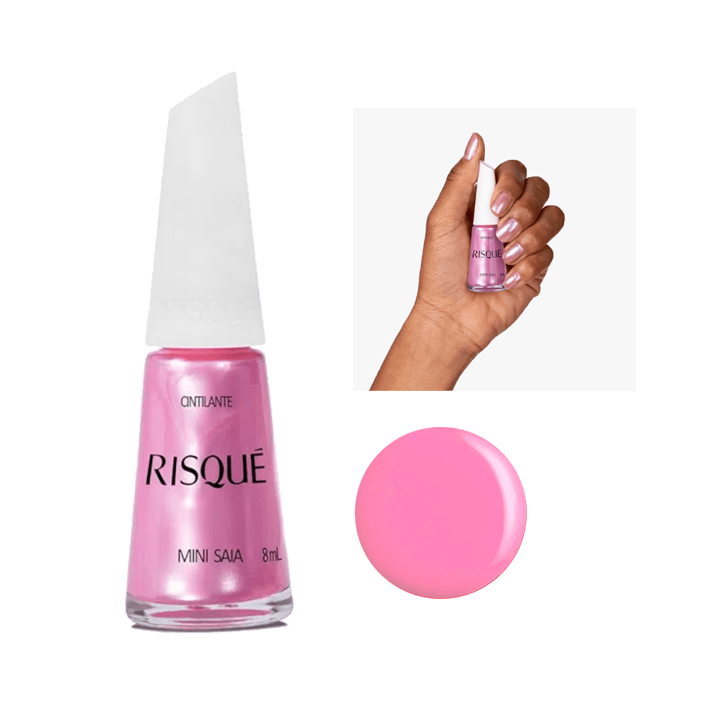 Esmalte Risqué Cintilante Mini Saia 8 ml - frasco frontal