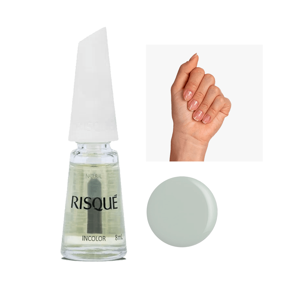Frasco de Esmalte Risqué Natural Incolor 8ml - vista frontal