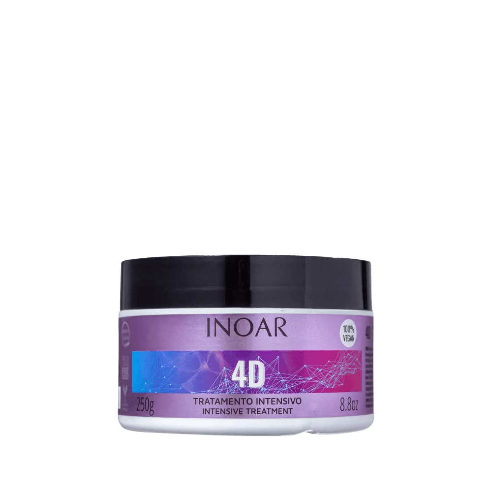 Máscara Inoar 4D Tratamento Intensivo 250g - imagem frontal do pote