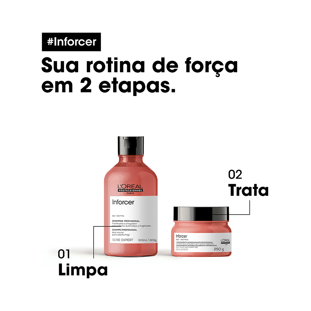 Kit L'Oréal Professionnel Serie Expert Inforcer com shampoo 300ml e máscara 250g