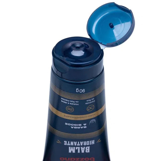 Detalhe da tampa flip-top do Balm Hidratante Bozzano 90g