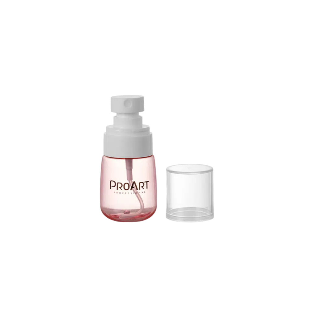 Frasco Spray ProArt Rosa 30ml com detalhe da marca na frente