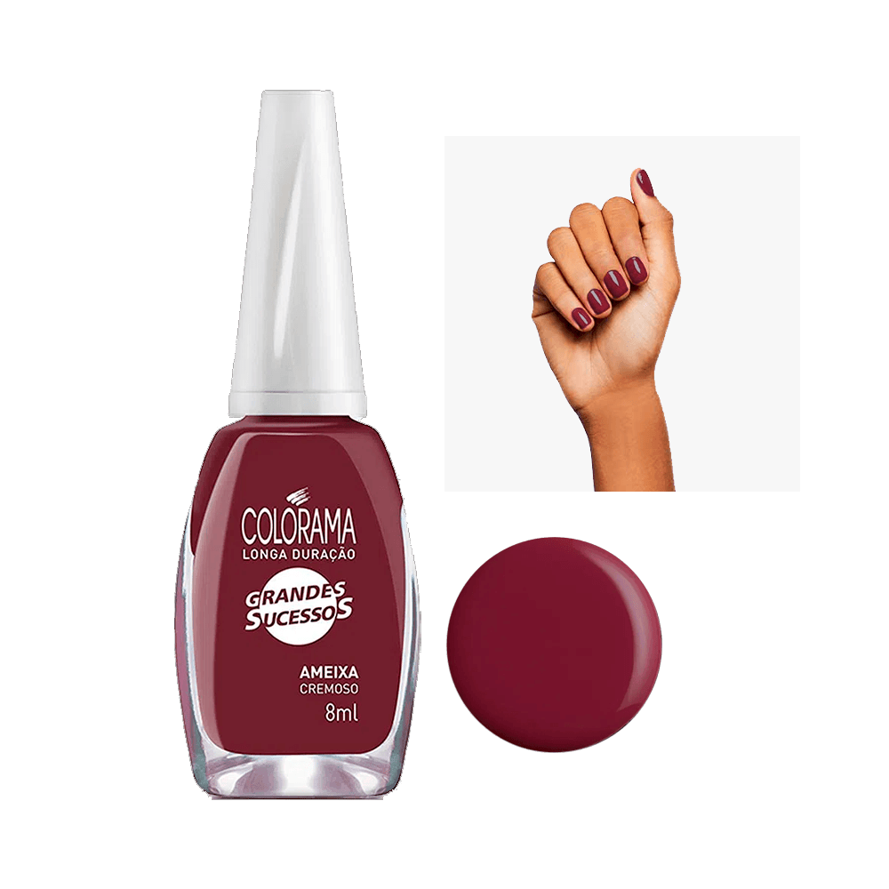 Esmalte Colorama Grandes Sucessos Ameixa frasco 8ml com acabamento cremoso
